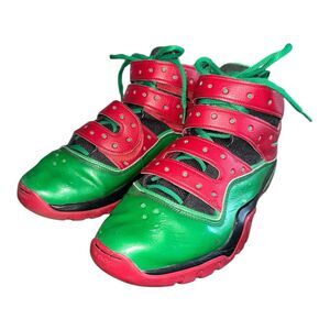Vintage NIKE Air Merry 85 Shoes Sneakers Size 12 Green Red Luke Barbers 379247